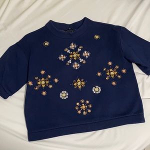 H&M Oversized Embellished Top